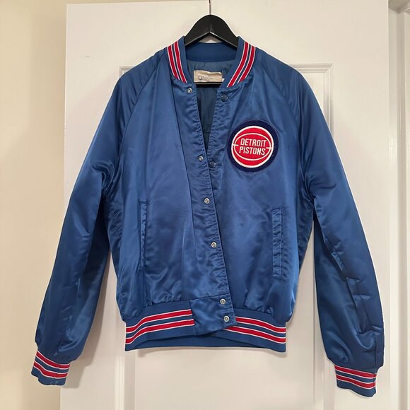 Vintage Chalkline Detroit Pistons Satin Jacket - Size Medium - Picture 1 of 4